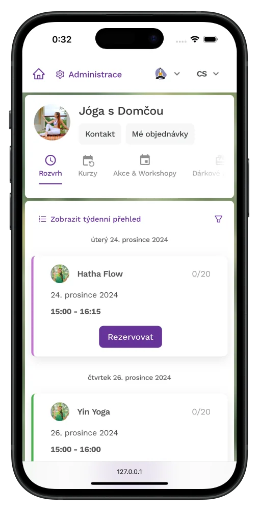 Mobilní rezervační systém Zenamu – online rezervace z telefonu