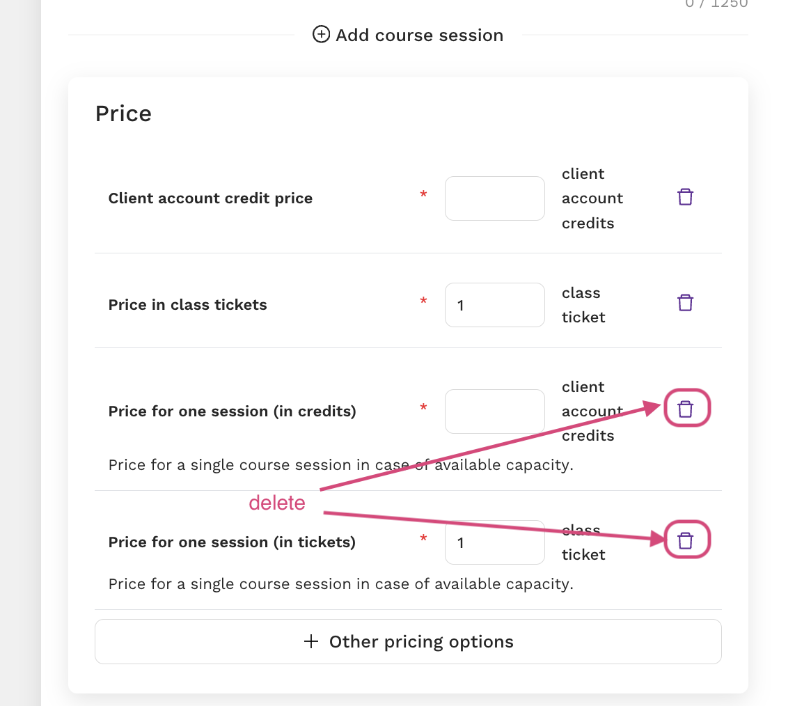 Disable Individual Session Registration