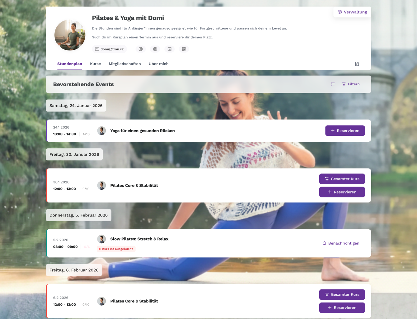 Online-Buchungssystem