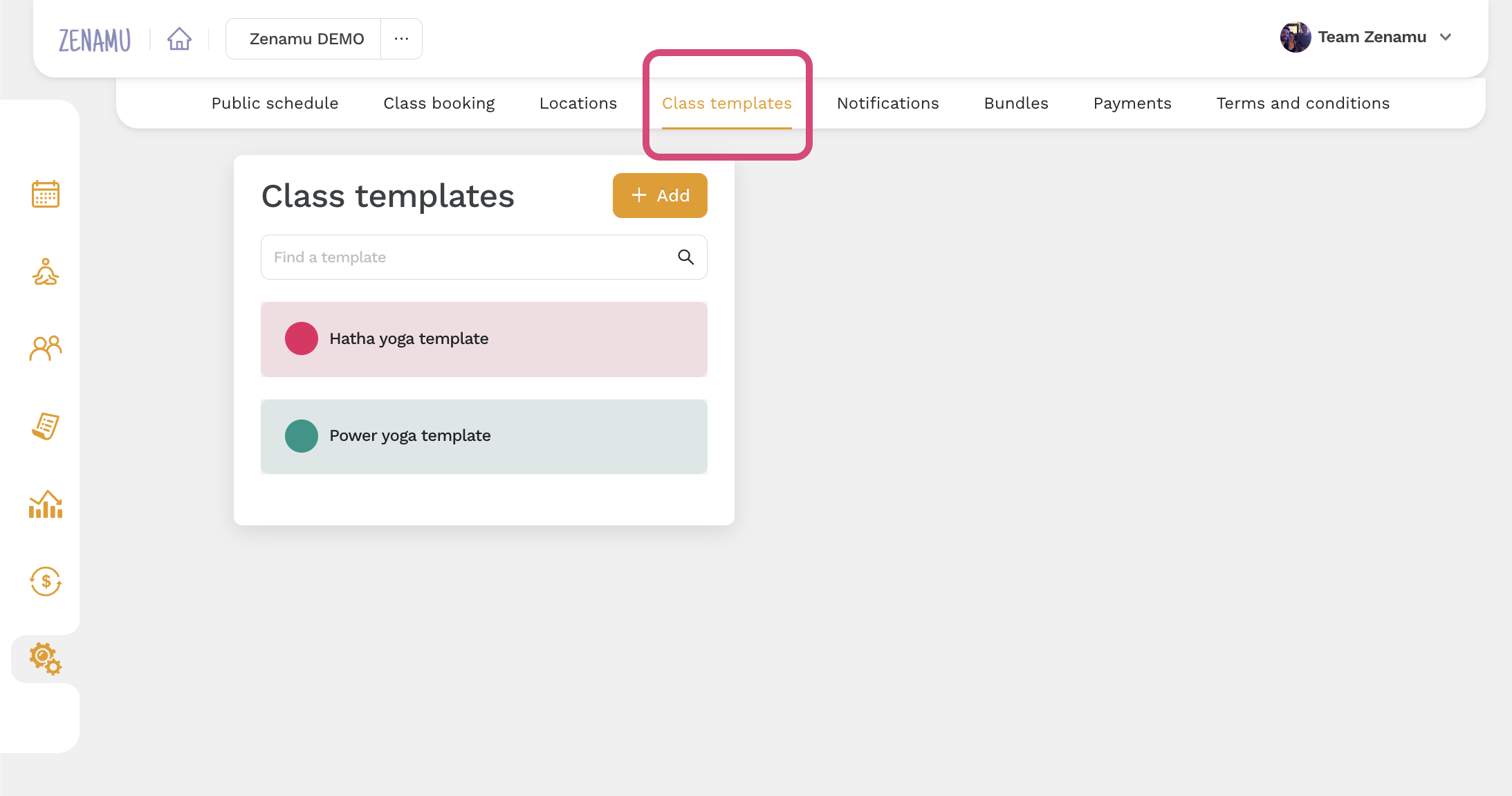 Configuración de Plantillas de Zenamu