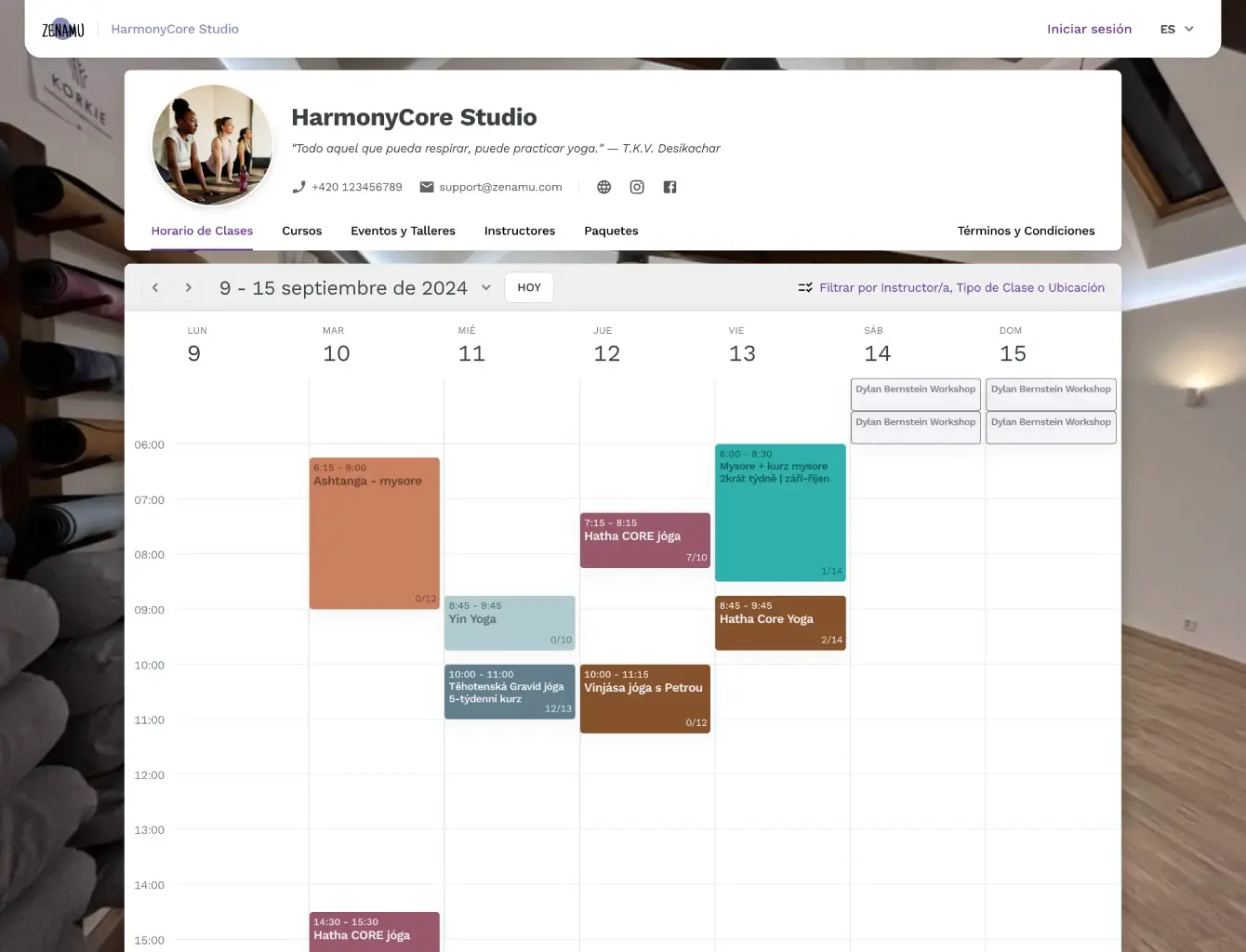 Página de Horarios Personalizada