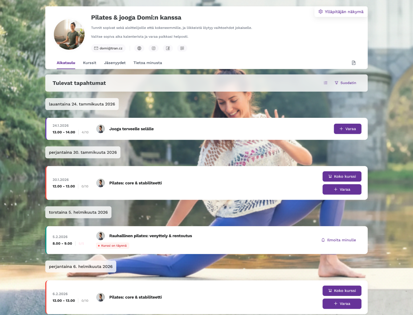 Verkkoajanvarausjärjestelmä