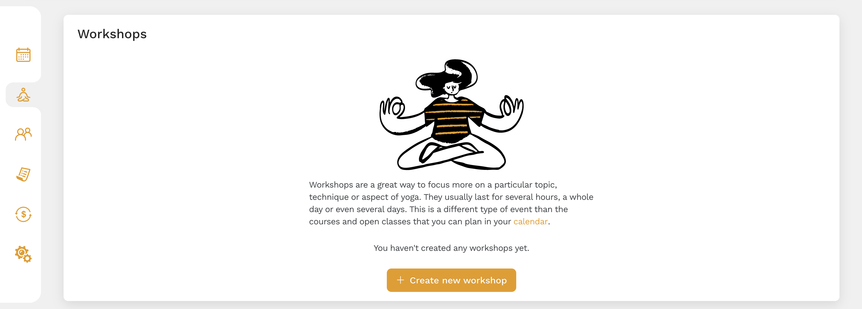 yoga workshops list and creation