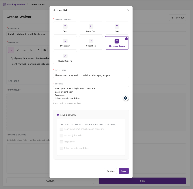 Custom Form Builder