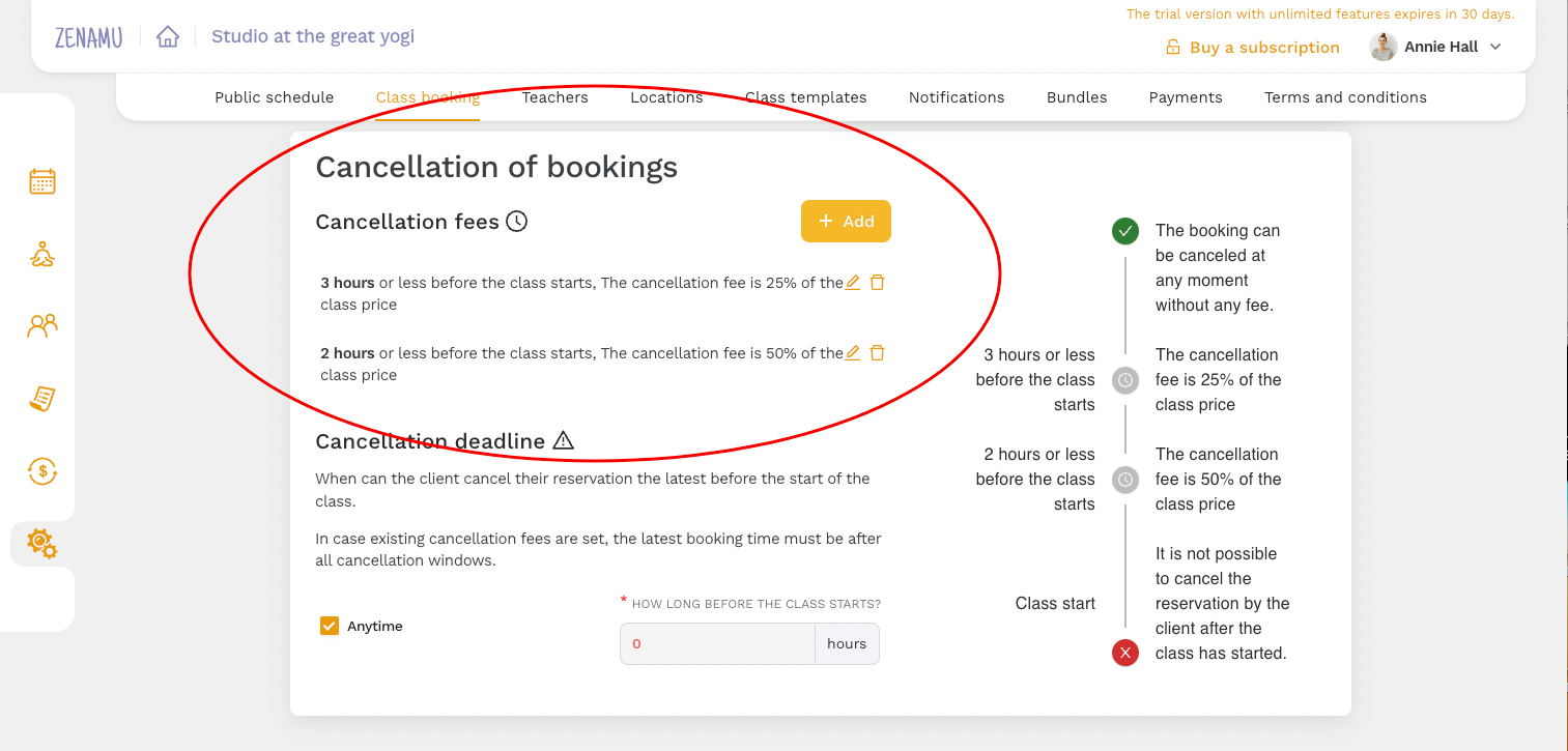 Cancellation Conditions