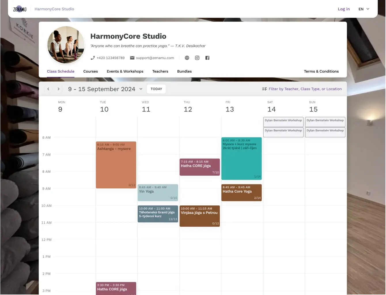 Pagina del calendario personalizzata