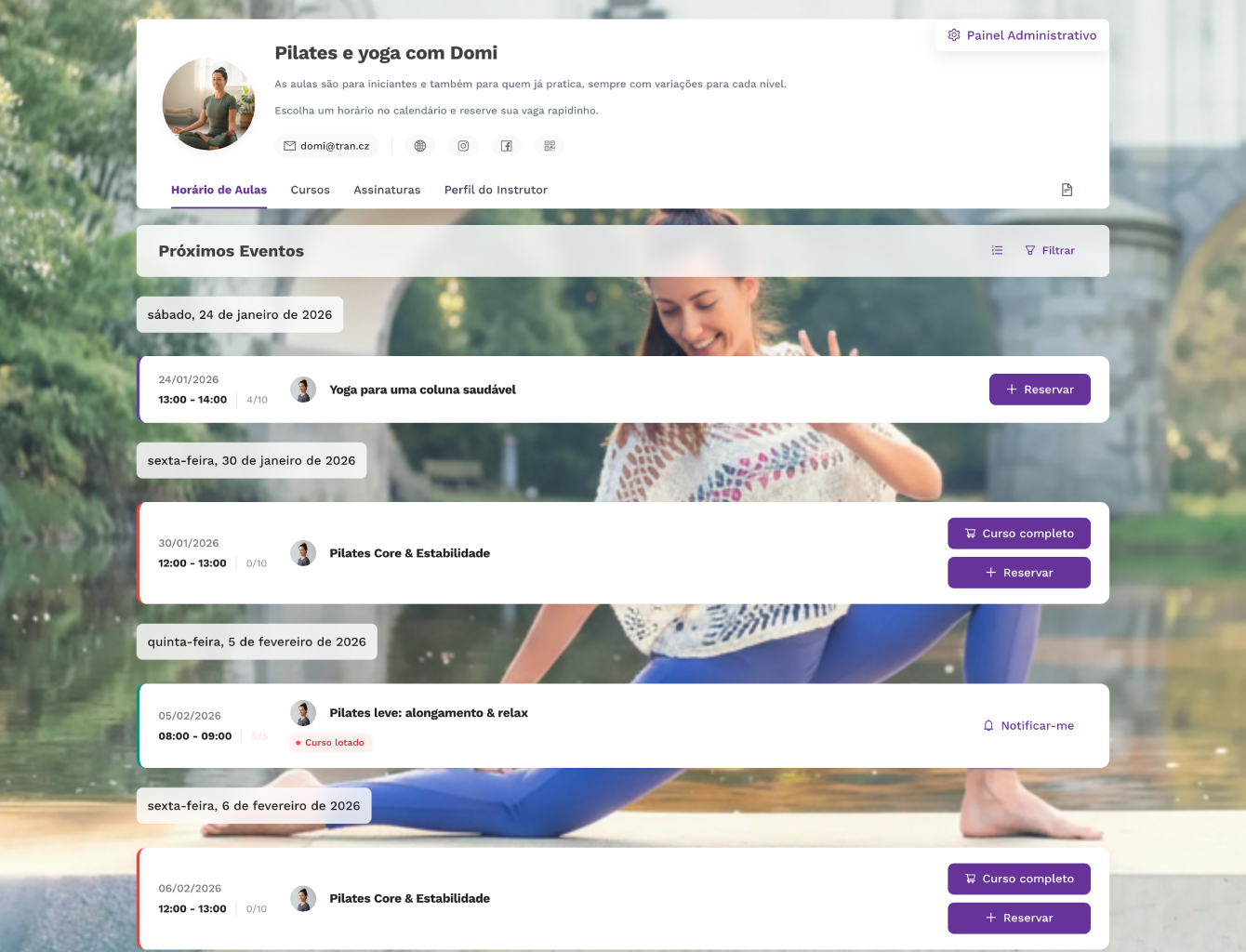Sistema de reservas online
