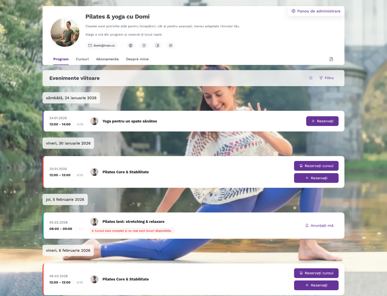 Sistem de rezervări online