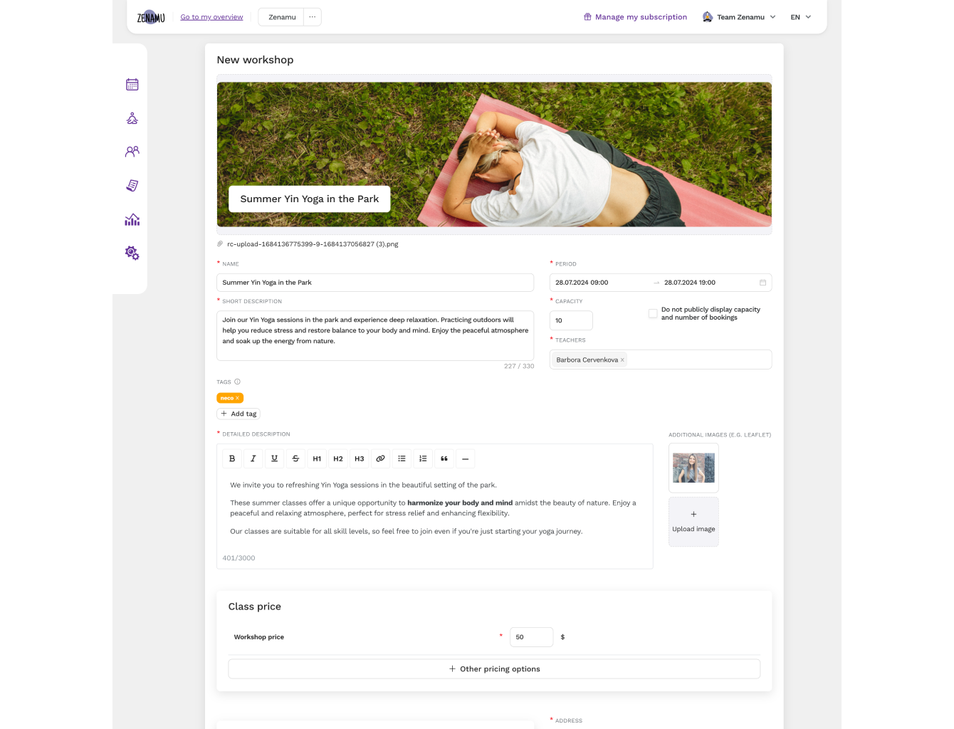 Drop-in-pass, kurser och workshops